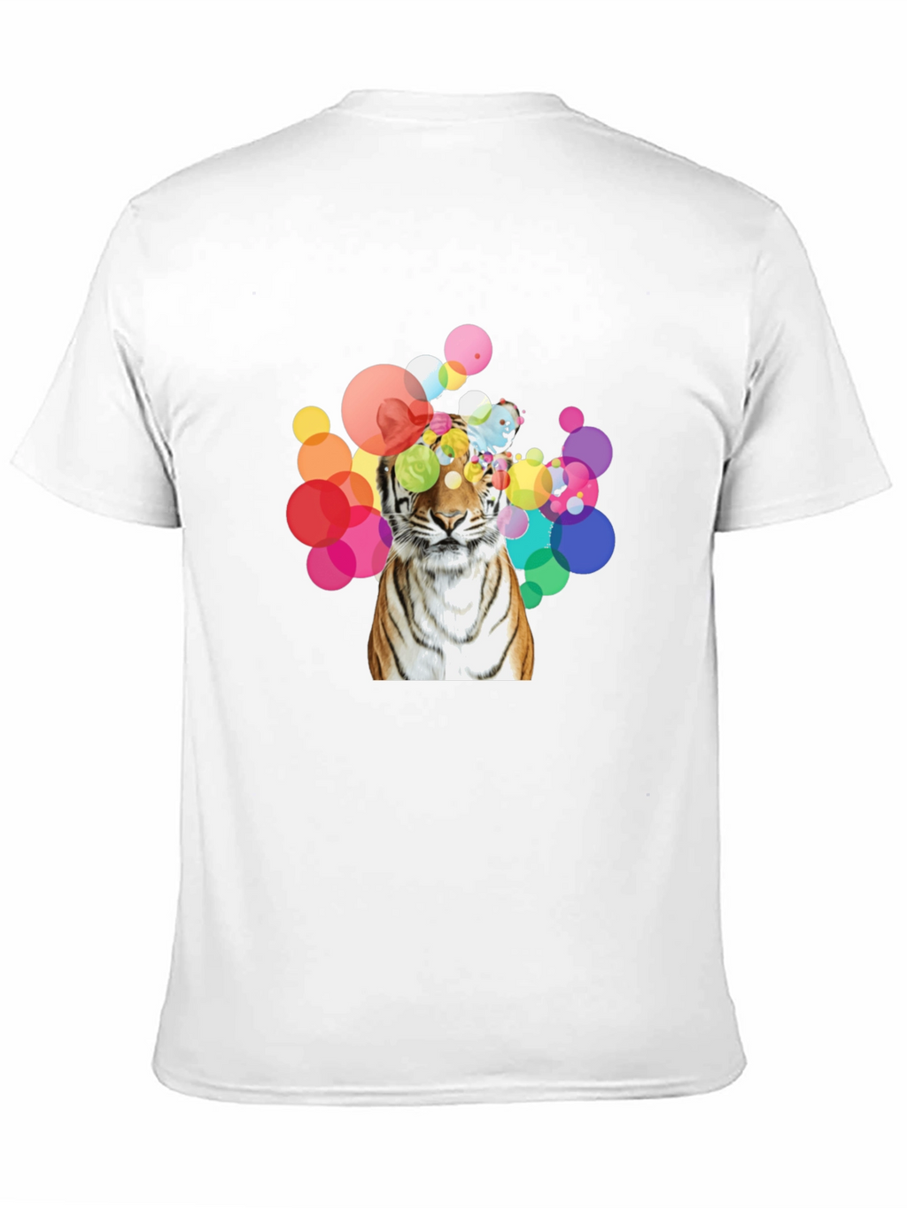 Tiger Bubbles Graphic Tee - Black Cotton T-Shirt