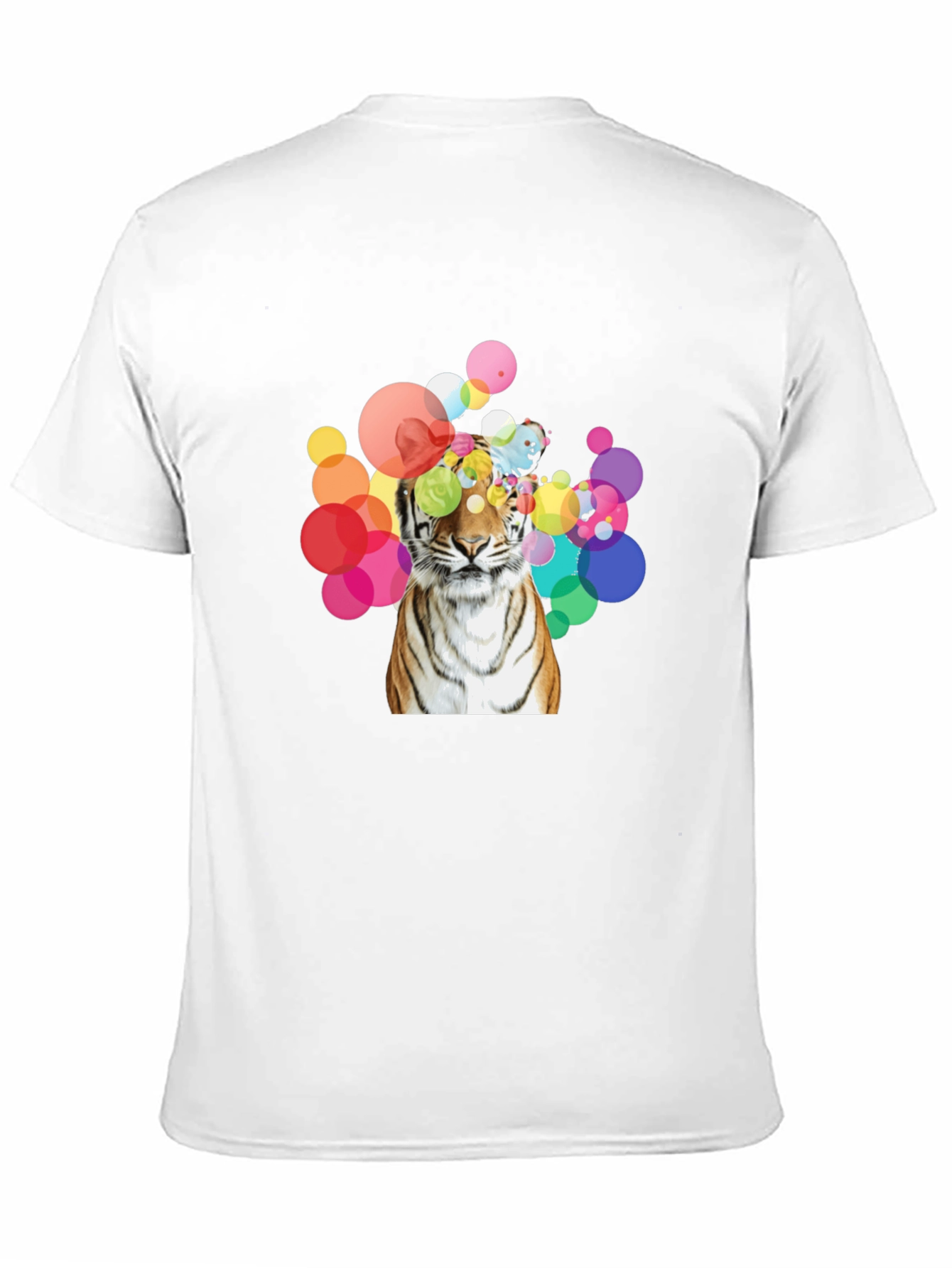 Tiger Bubbles Graphic Tee - Black Cotton T-Shirt