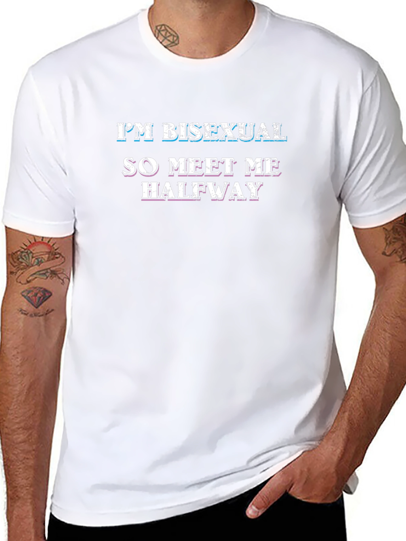 Im Bisexual Meet Me Halfway T-Shirt