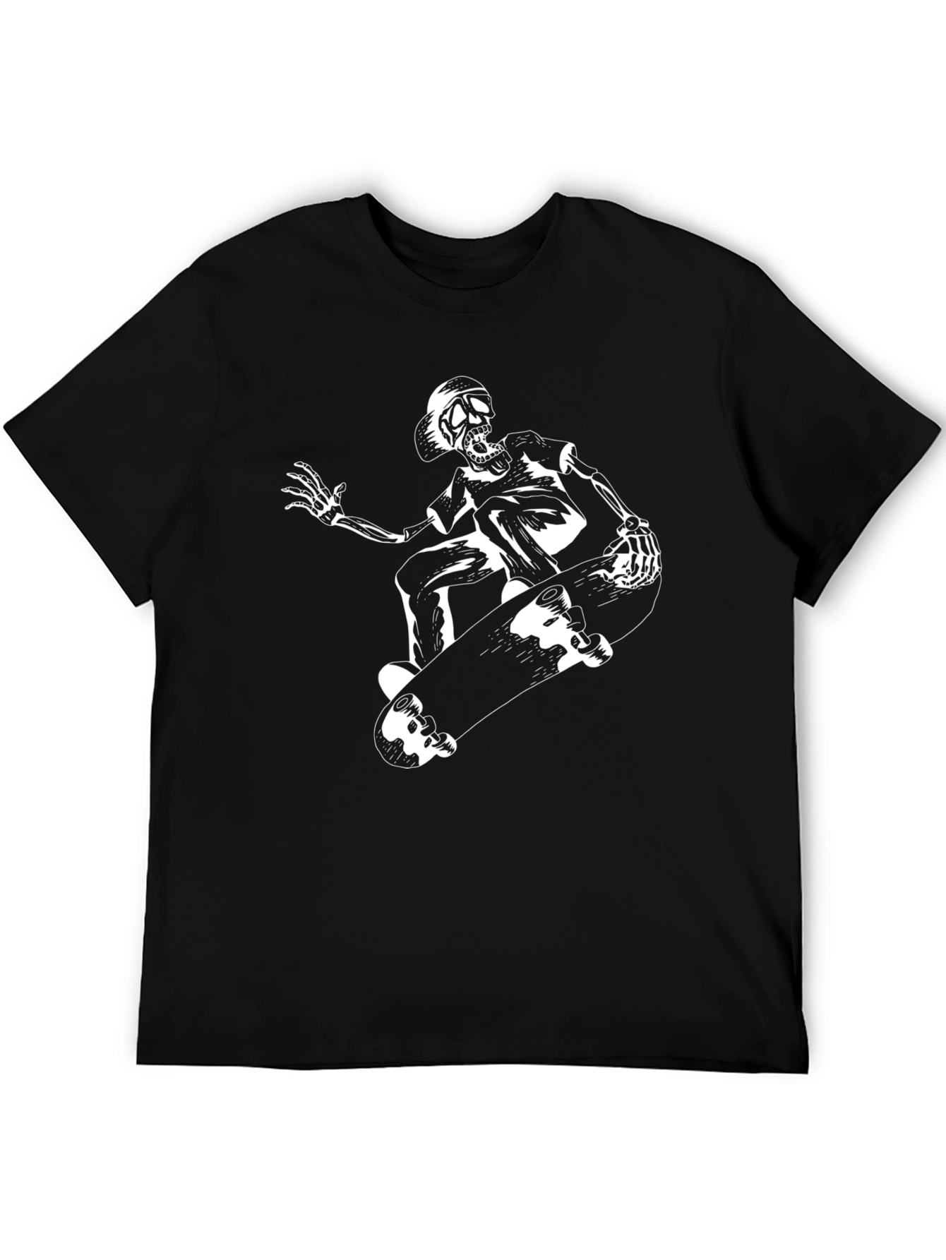Skeleton Skateboard T-Shirt - Cool Graphic Tee