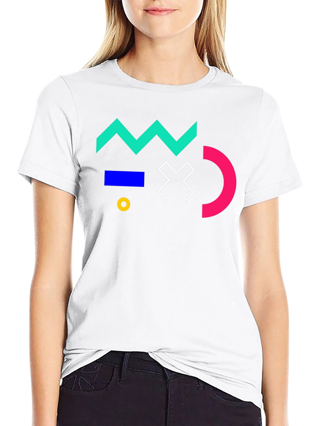 Geometric Black T-Shirt - Modern Art Design