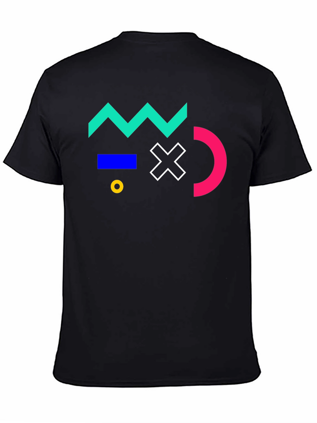 Geometric Black T-Shirt - Modern Art Design