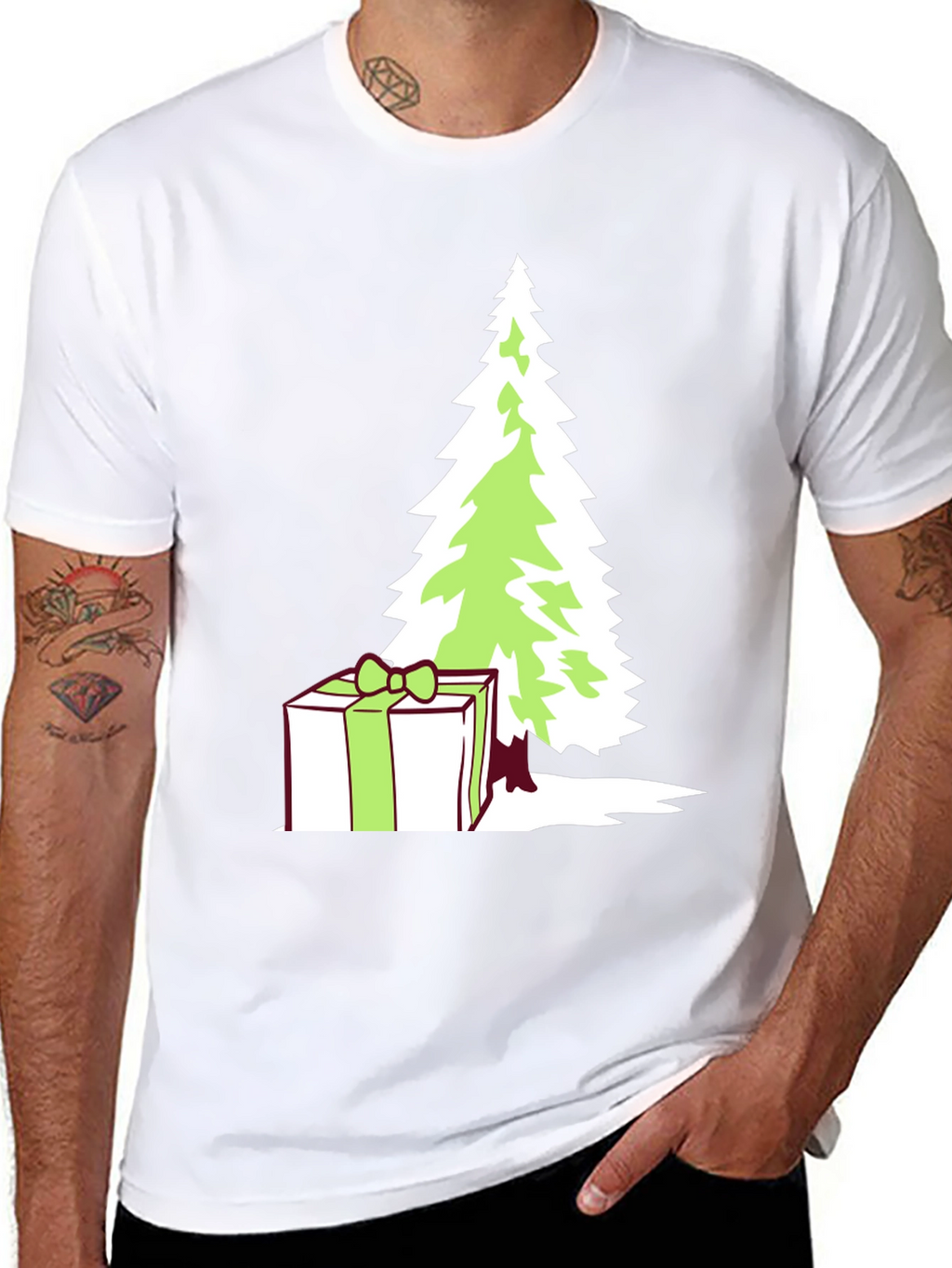 Festive Christmas Tree Gift T-Shirt