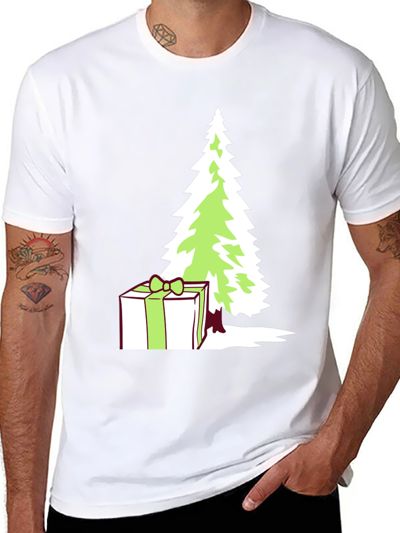 Festive Christmas Tree Gift T-Shirt