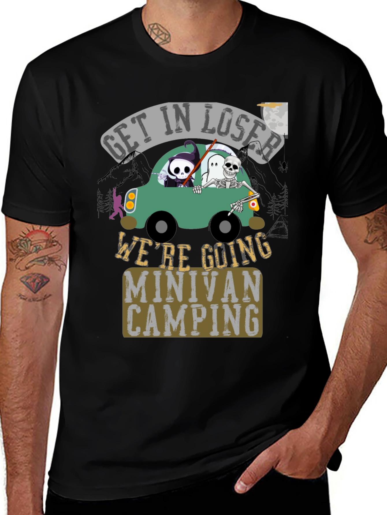 Get In Loser Minivan Camping Tee