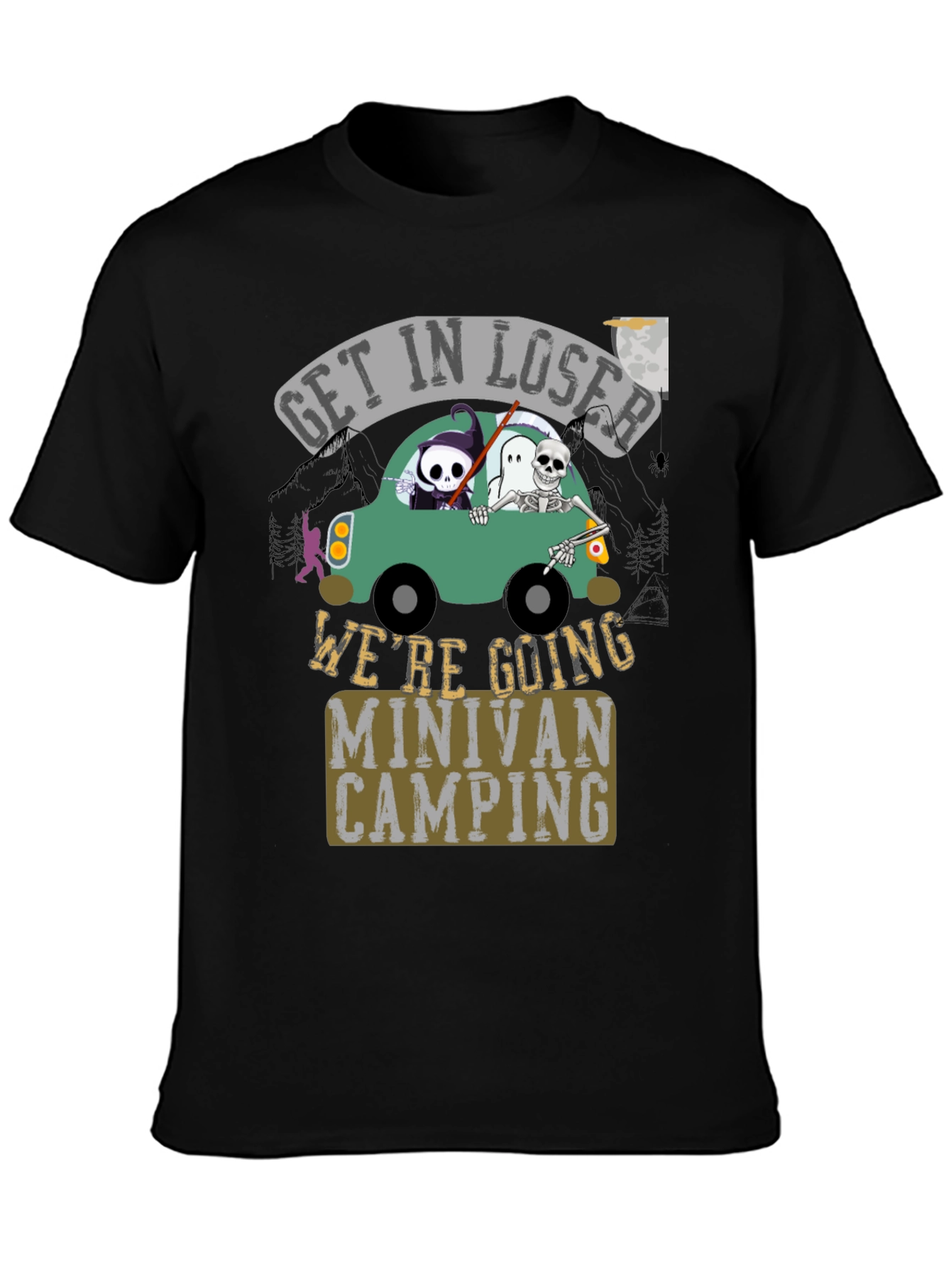 Get In Loser Minivan Camping Tee