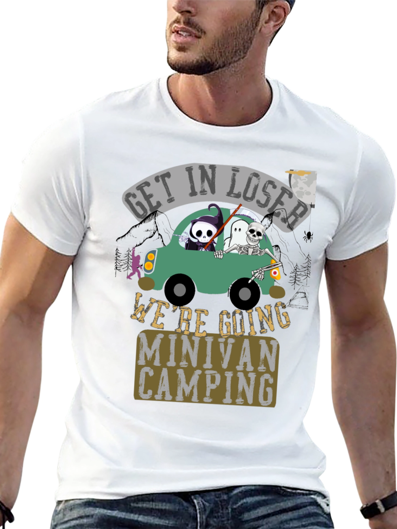 Get In Loser Minivan Camping Tee