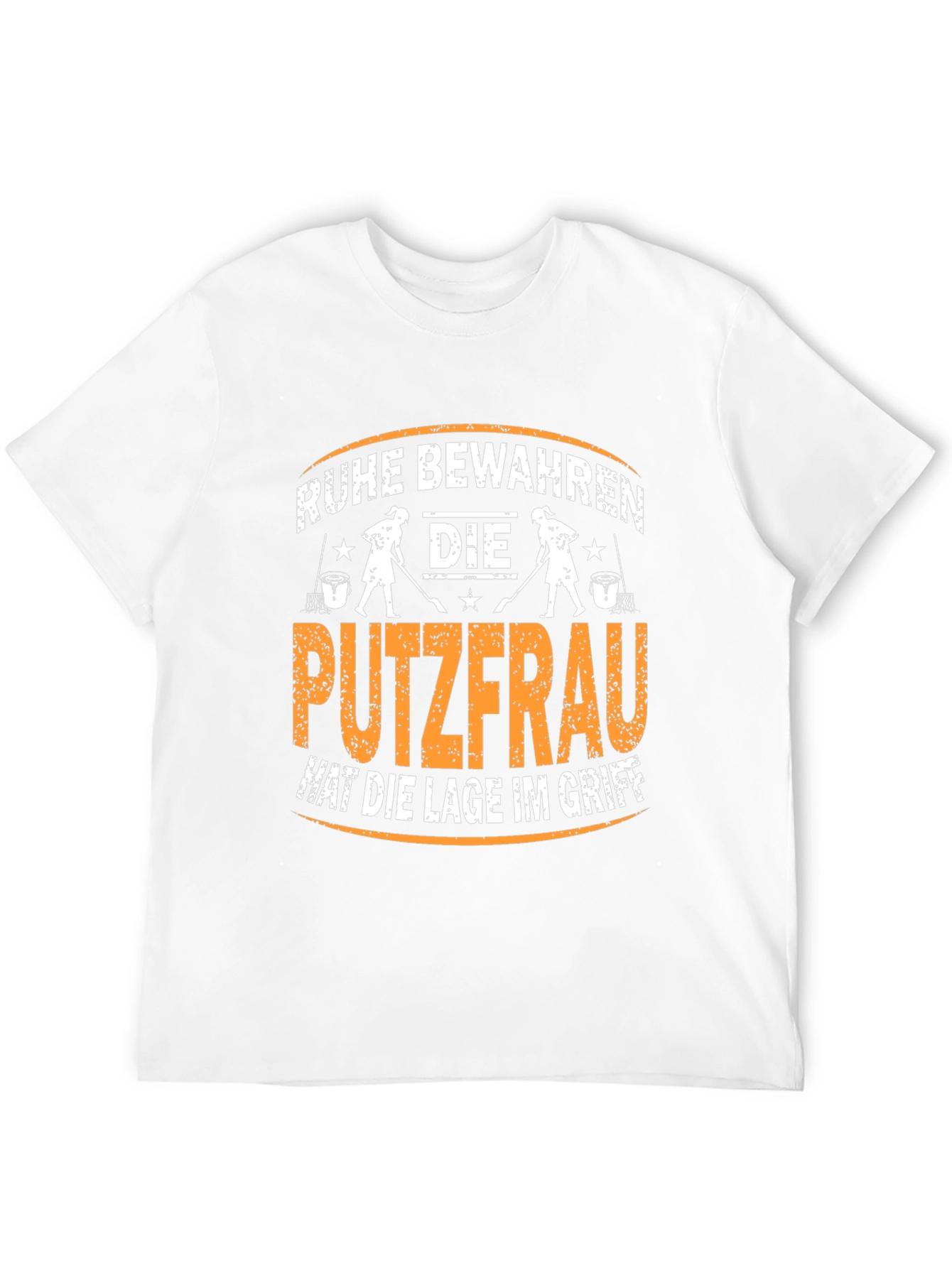 Ruhe Bewahren T-Shirt - Cleaning Lady Design