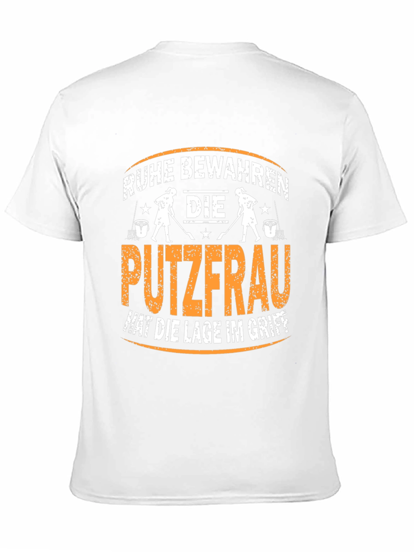 Ruhe Bewahren T-Shirt - Cleaning Lady Design