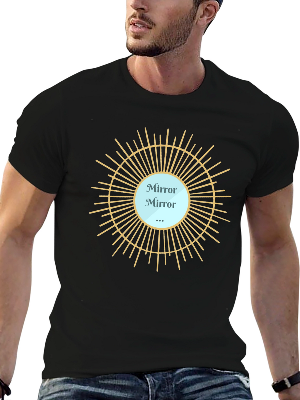 Mirror Mirror T-Shirt - Stylish Black Tee