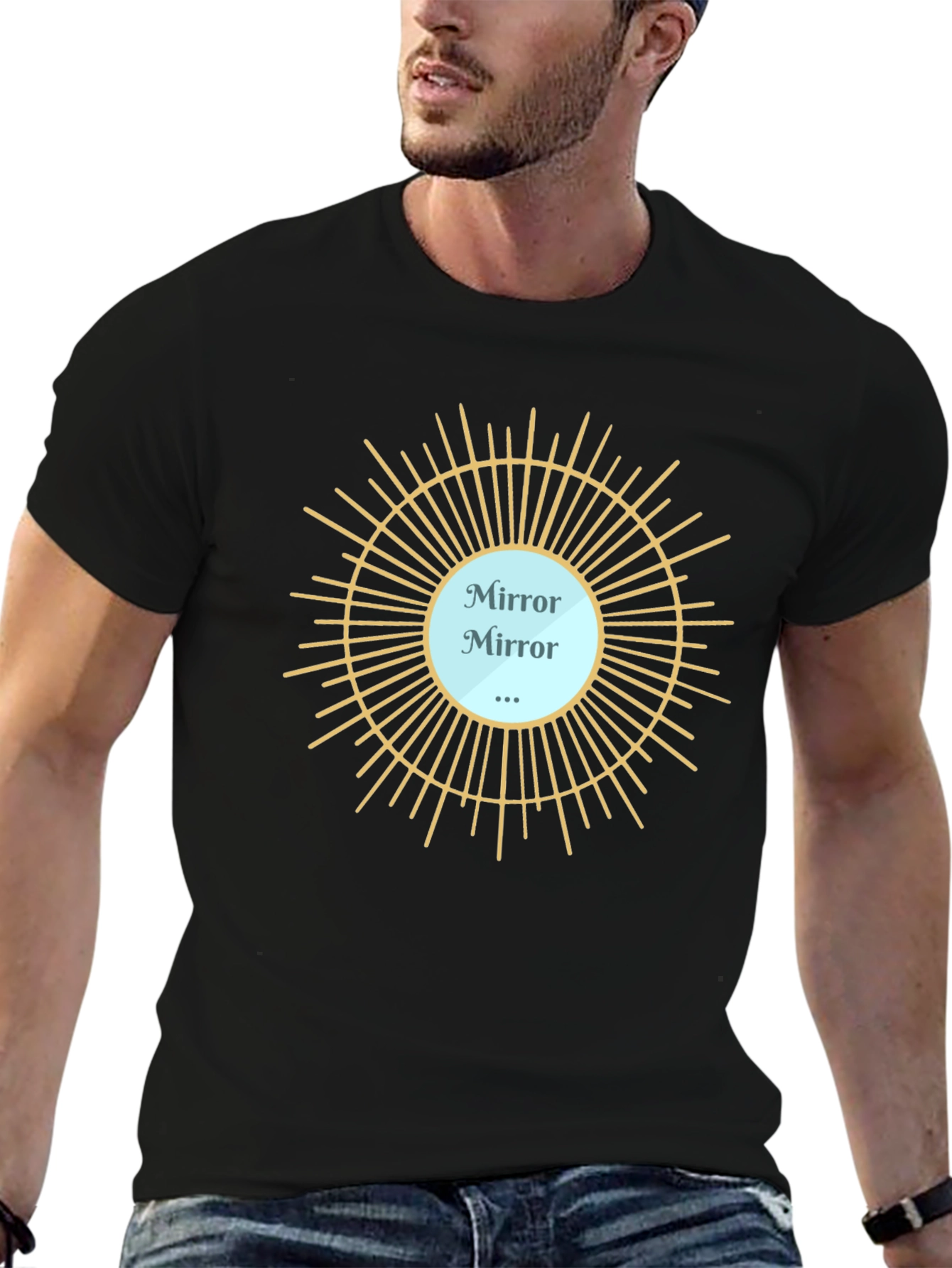 Mirror Mirror T-Shirt - Stylish Black Tee