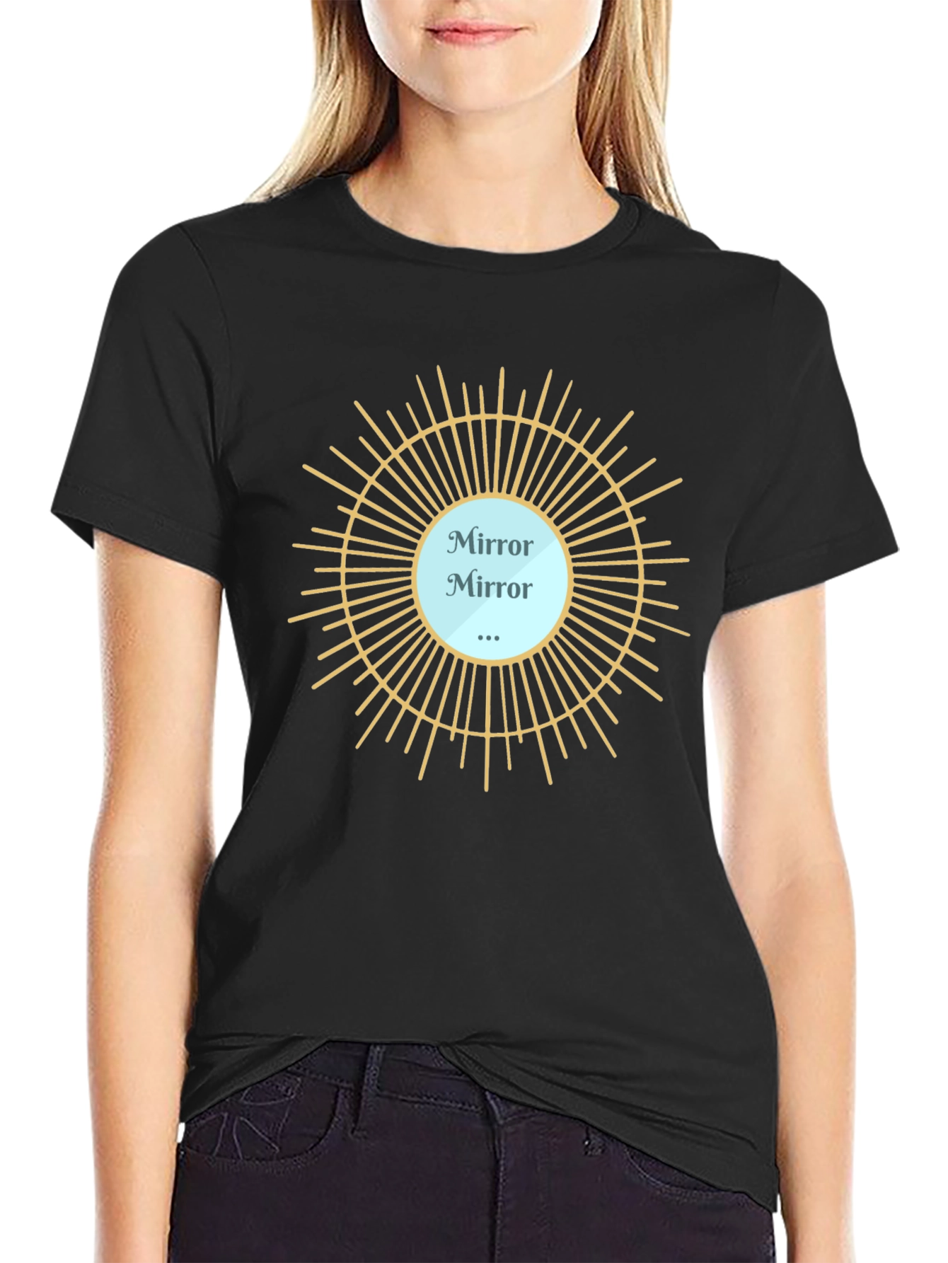 Mirror Mirror T-Shirt - Stylish Black Tee