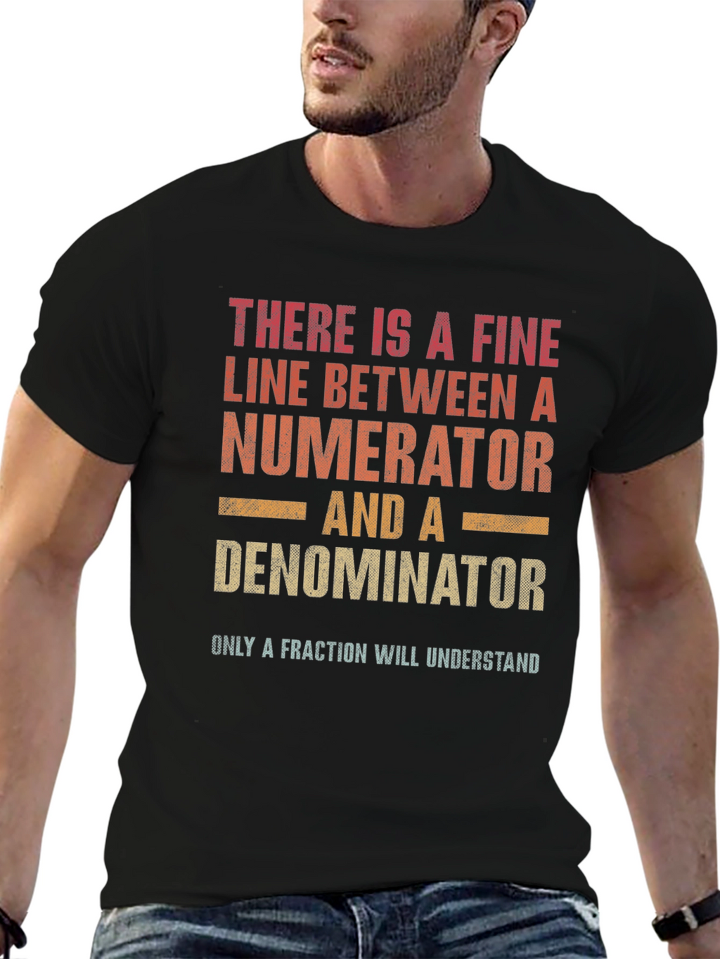 Funny Math Fraction T-Shirt: Numerator Denominator