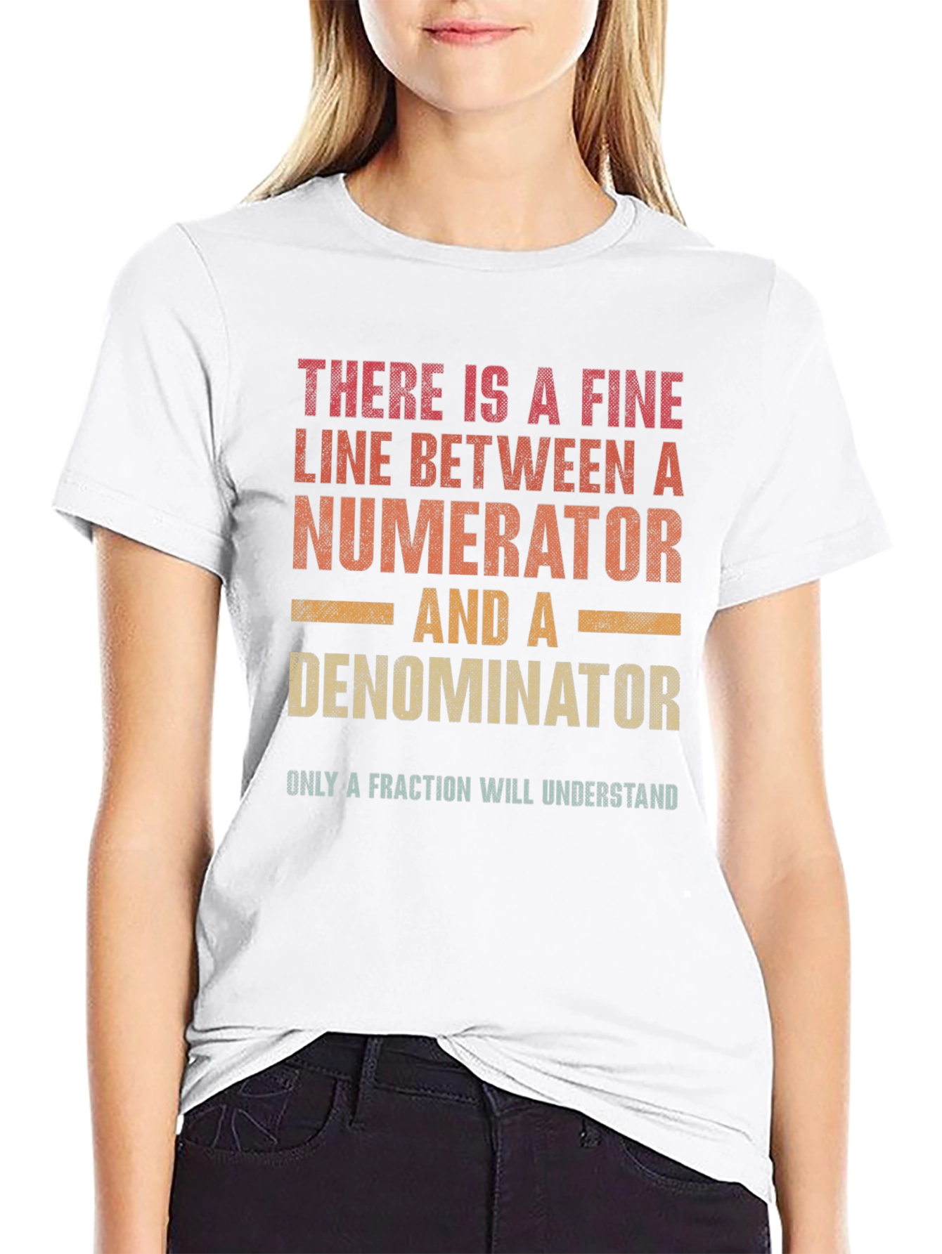 Funny Math Fraction T-Shirt: Numerator Denominator