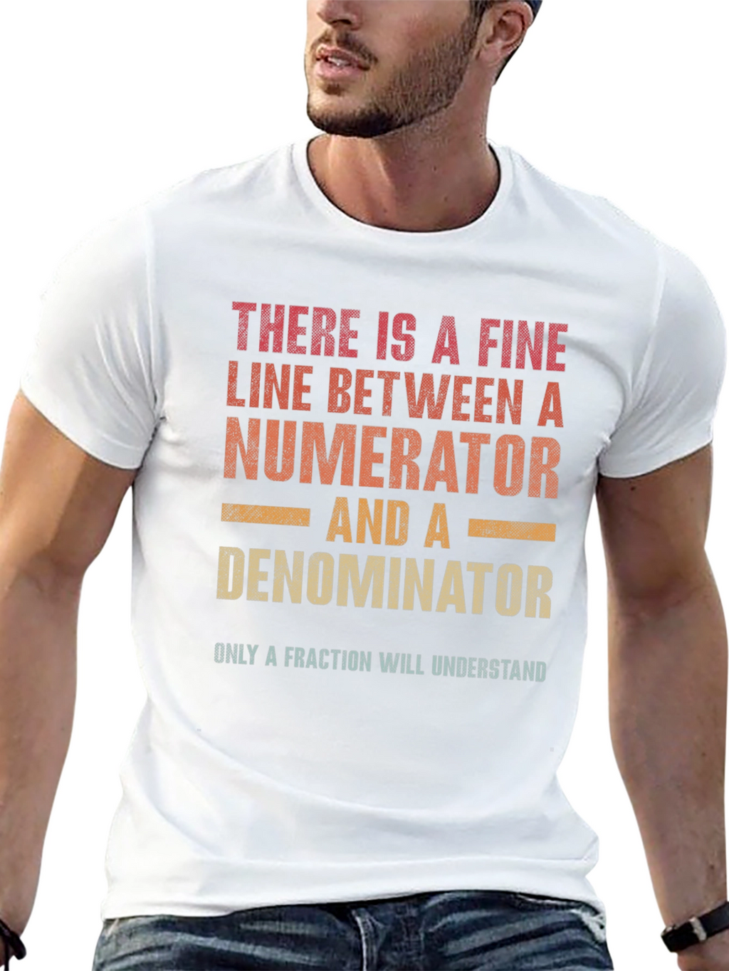 Funny Math Fraction T-Shirt: Numerator Denominator