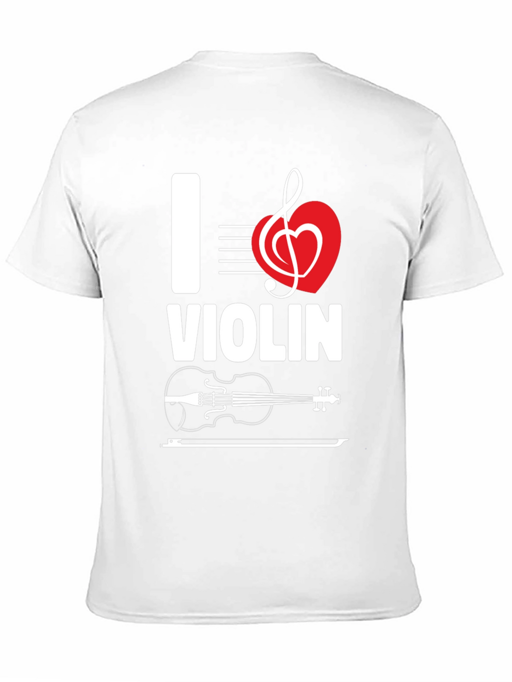 I Love Violin Graphic T-Shirt - Music Lover Tee
