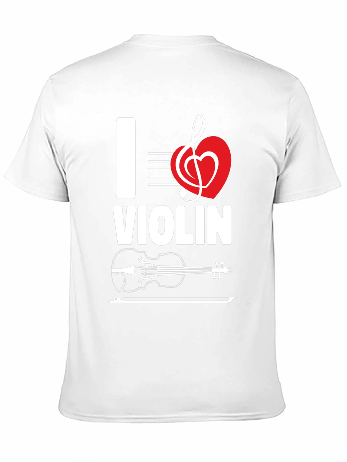 I Love Violin Graphic T-Shirt - Music Lover Tee