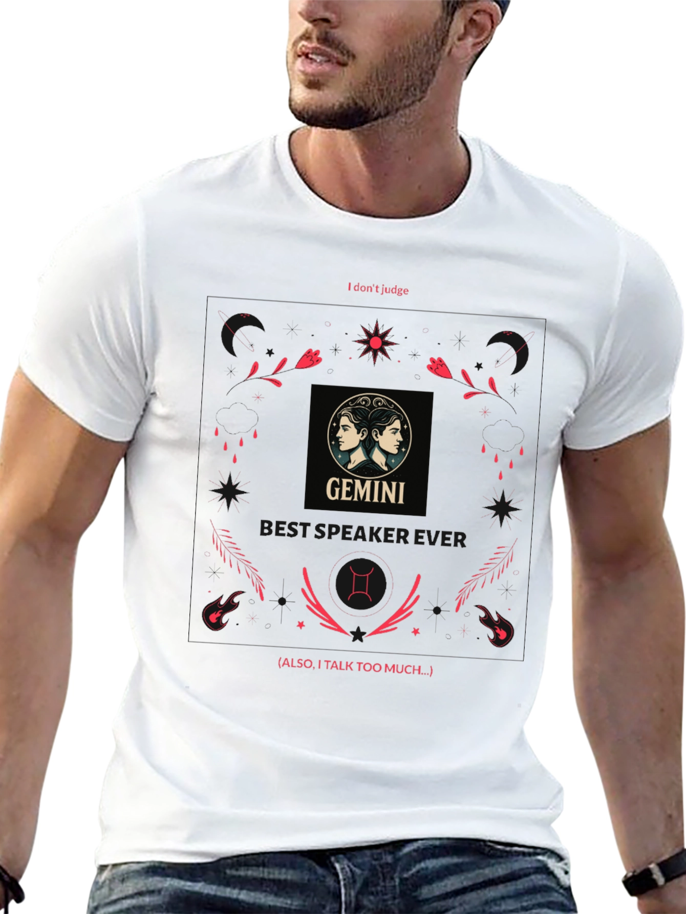 Gemini Zodiac T-Shirt - I Dont Judge Tee