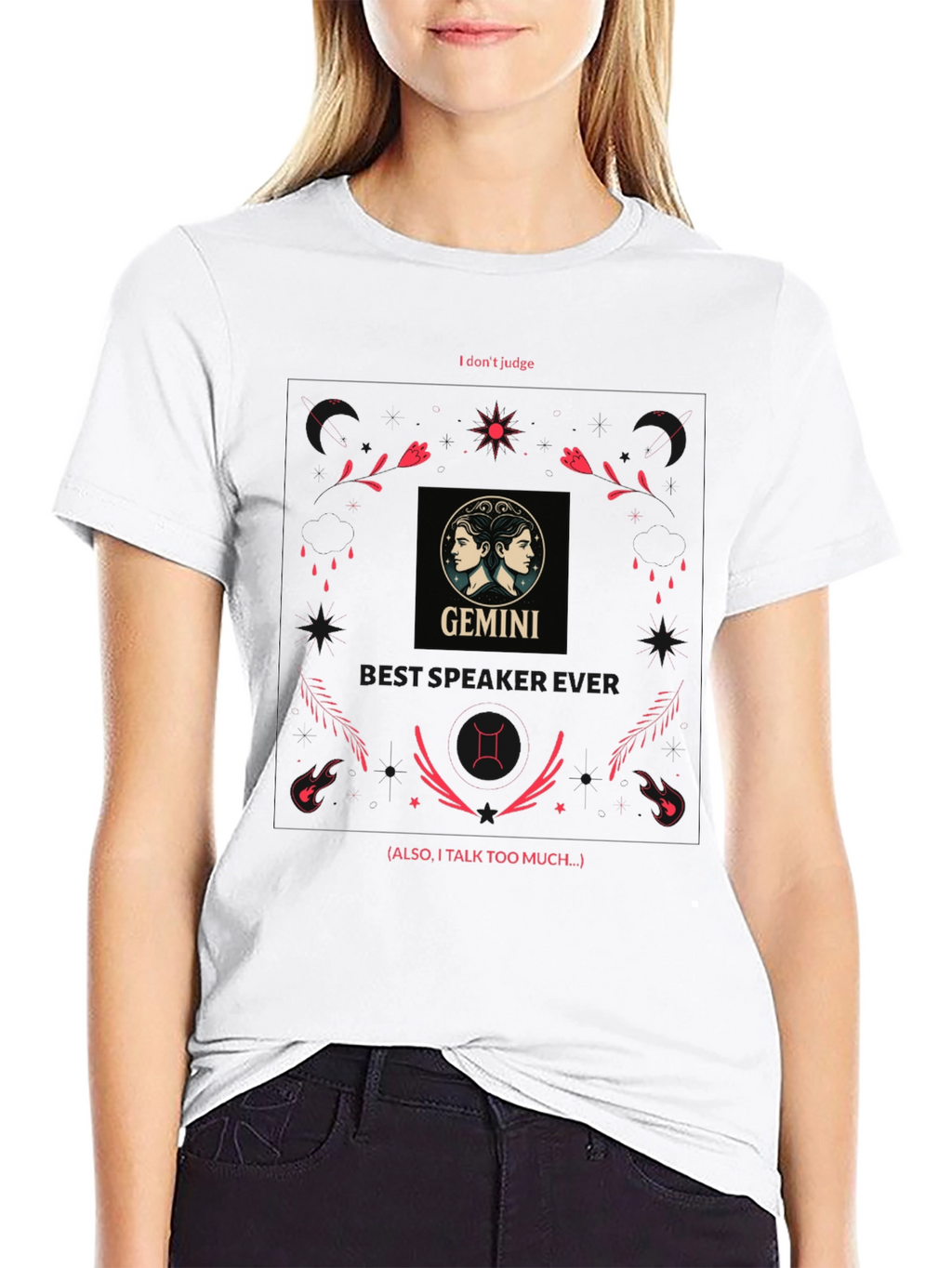 Gemini Zodiac T-Shirt - I Dont Judge Tee