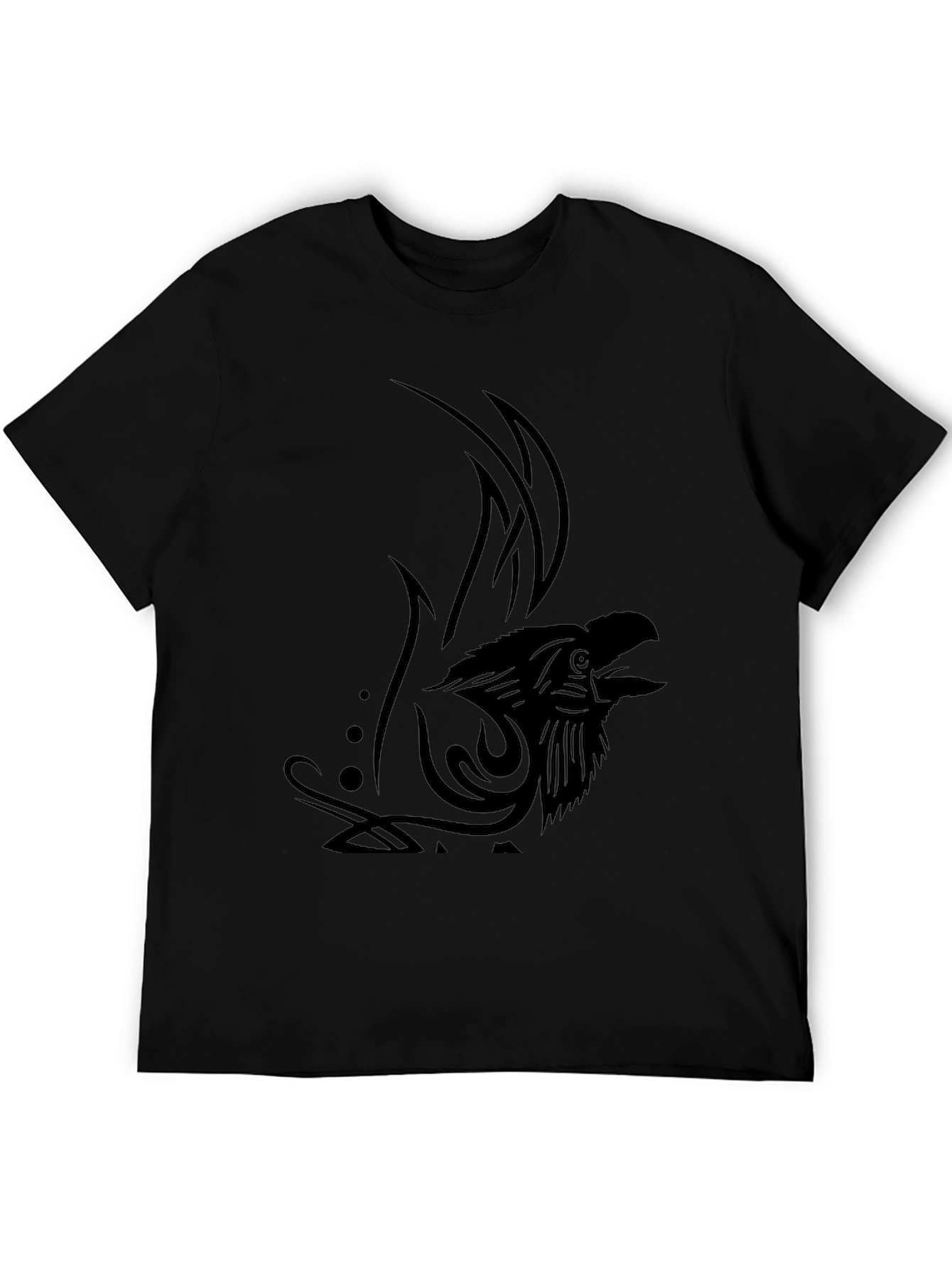 Mens Black Eagle Tribal Design T-Shirt