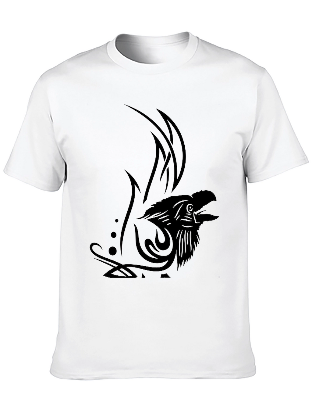 Mens Black Eagle Tribal Design T-Shirt