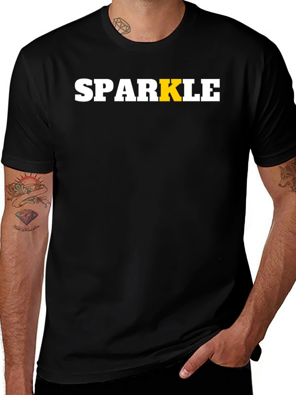 Sparkle Graphic Tee - Stylish Black T-Shirt