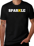 Sparkle Graphic Tee - Stylish Black T-Shirt