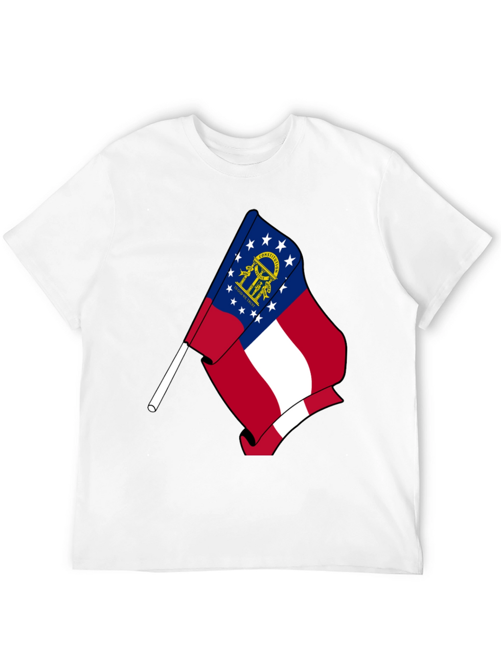 Georgia State Flag Black T-Shirt
