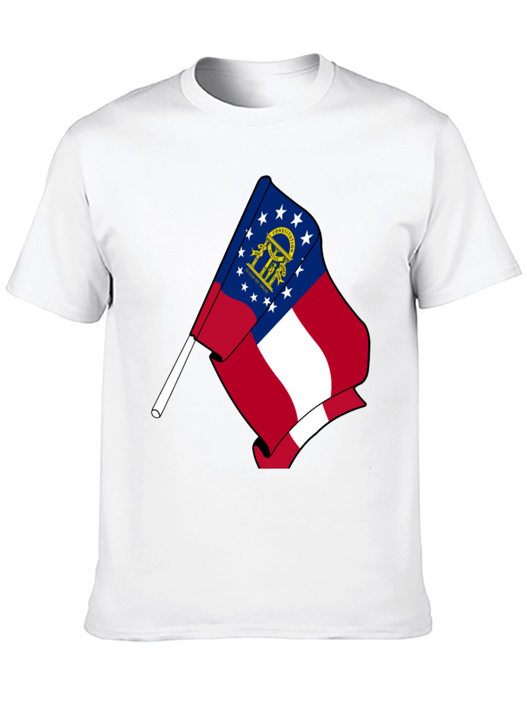 Georgia State Flag Black T-Shirt