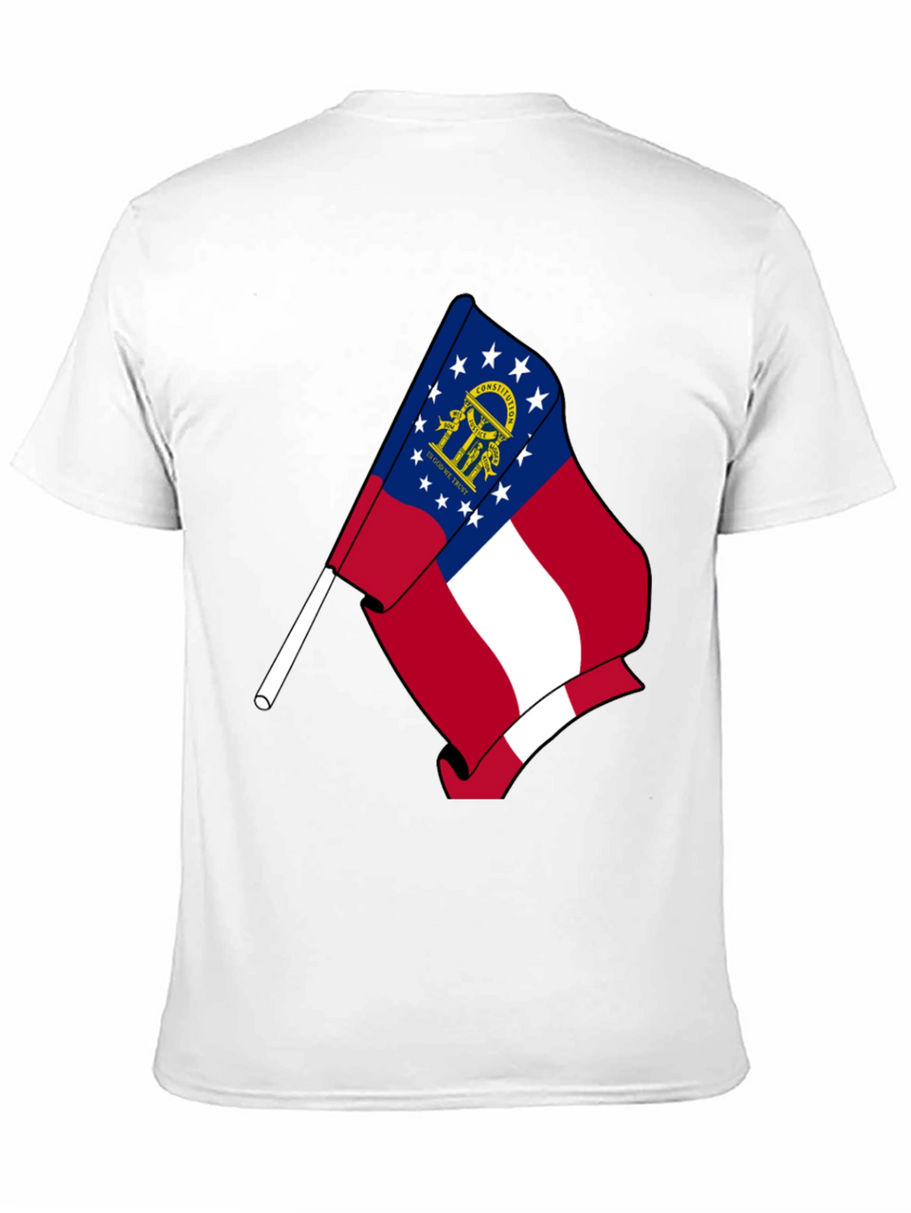 Georgia State Flag Black T-Shirt
