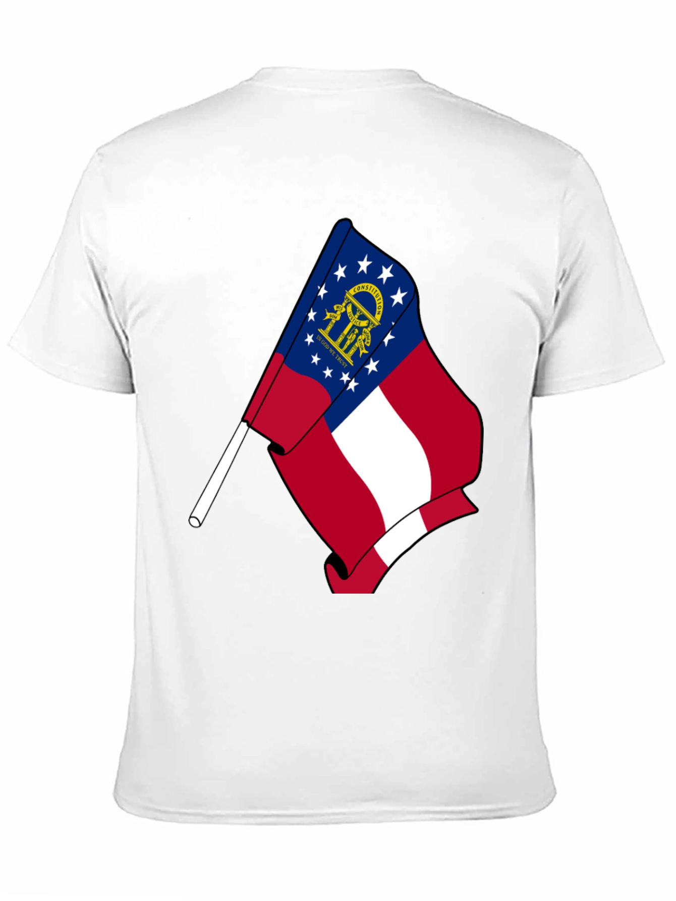 Georgia State Flag Black T-Shirt