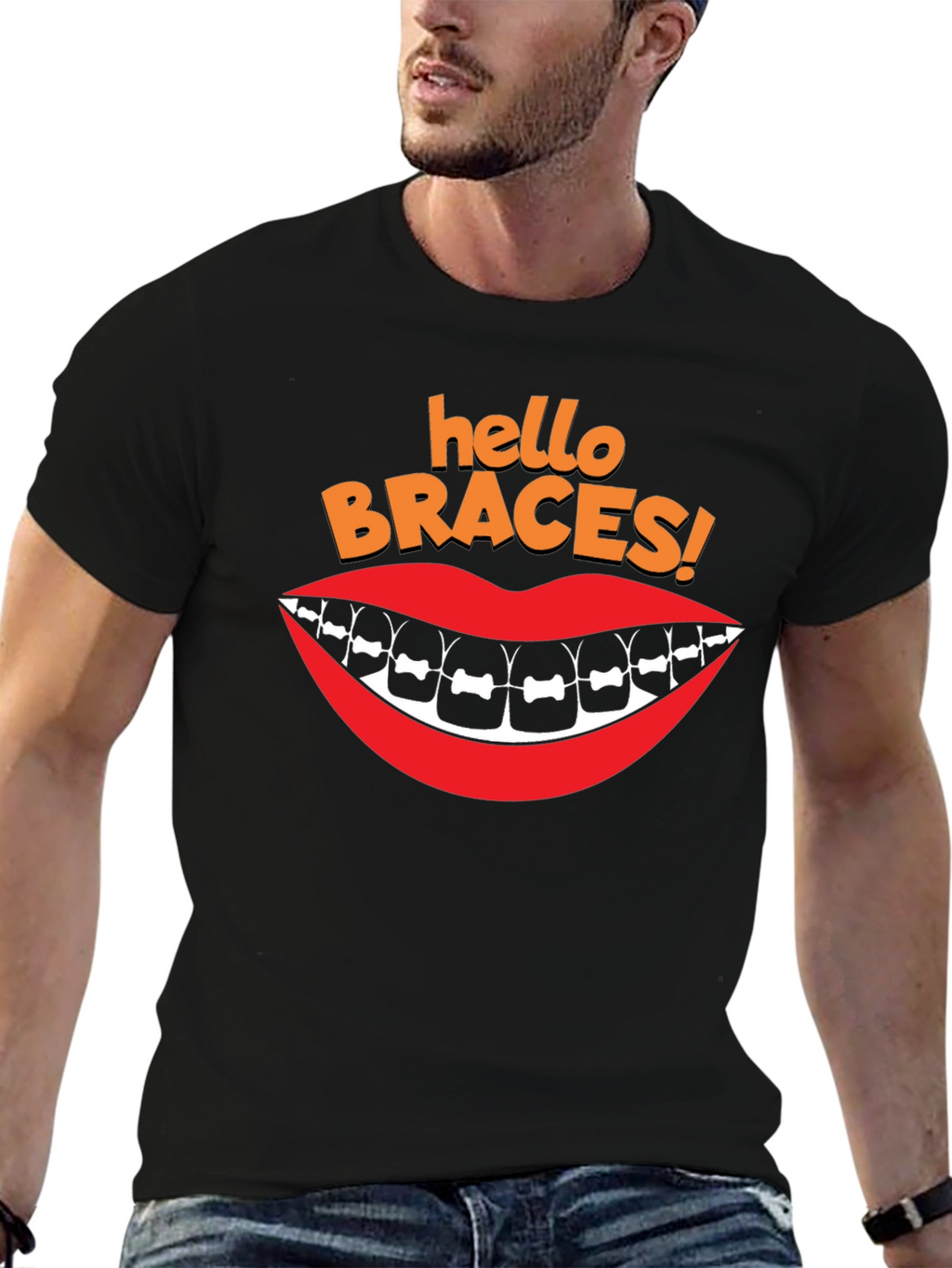 Hello Braces T-Shirt - Orthodontic Humor Tee