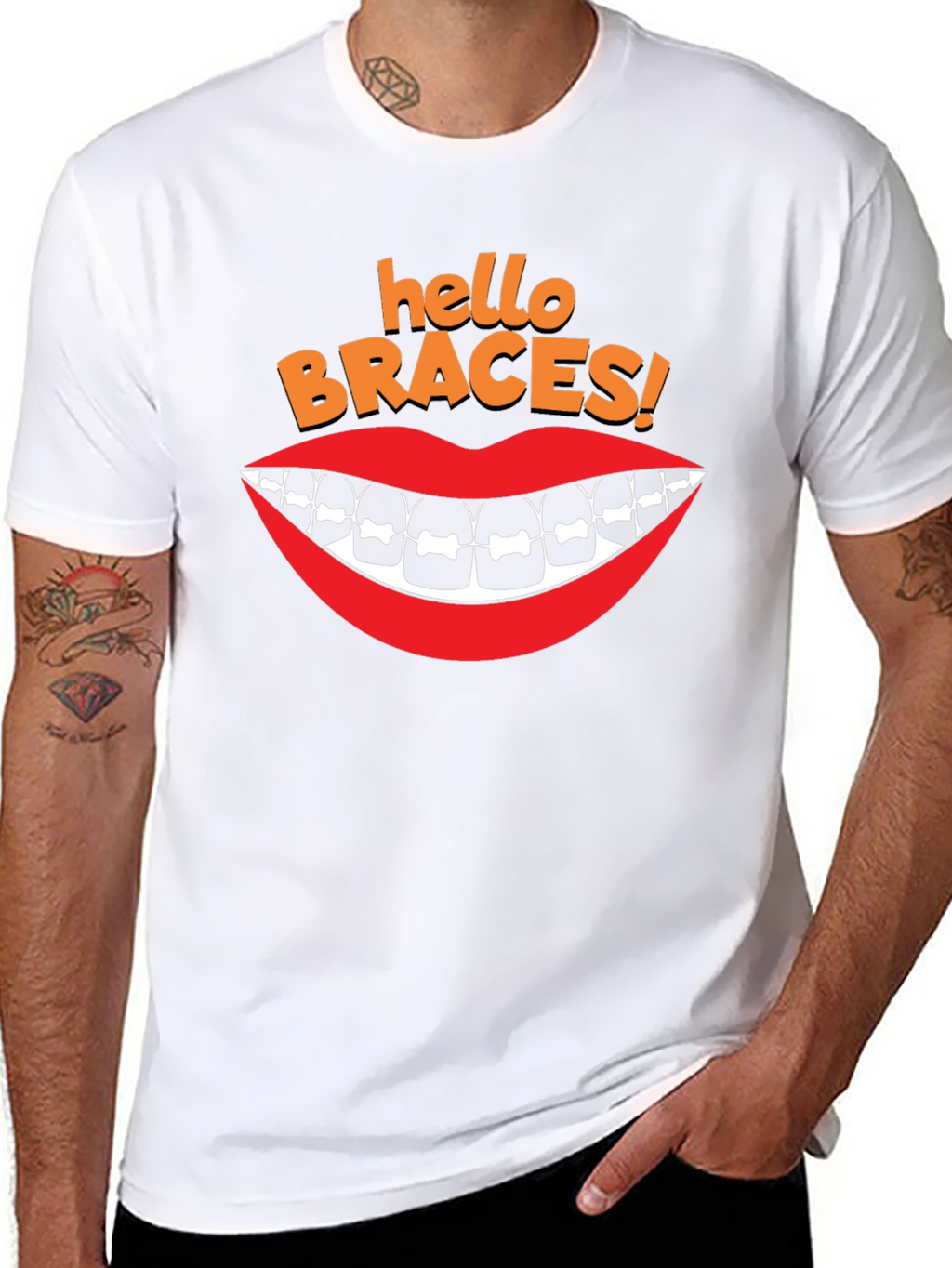 Hello Braces T-Shirt - Orthodontic Humor Tee