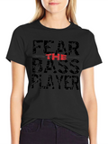 Fear The Bass Player Graphic Tee - Black