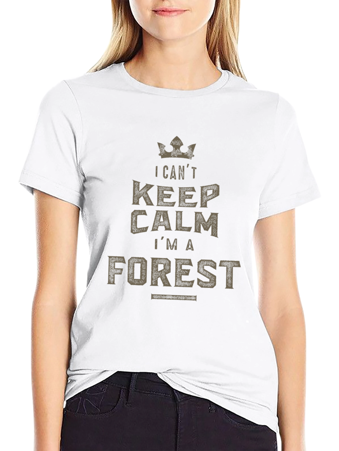Keep Calm Forest Graphic Tee - Black