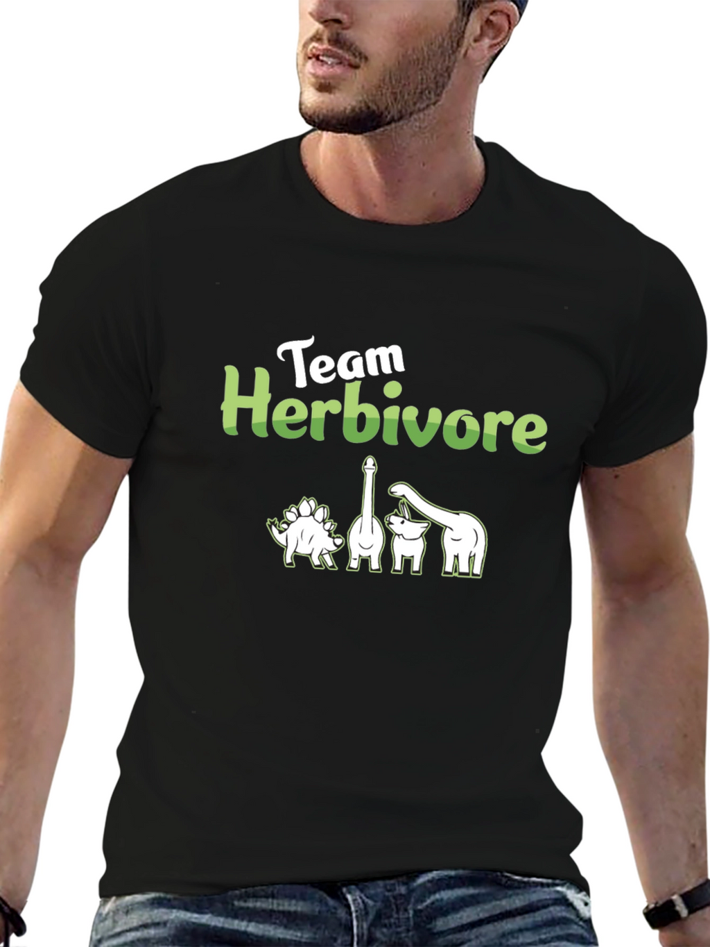 Team Herbivore Dinosaur Graphic T-Shirt