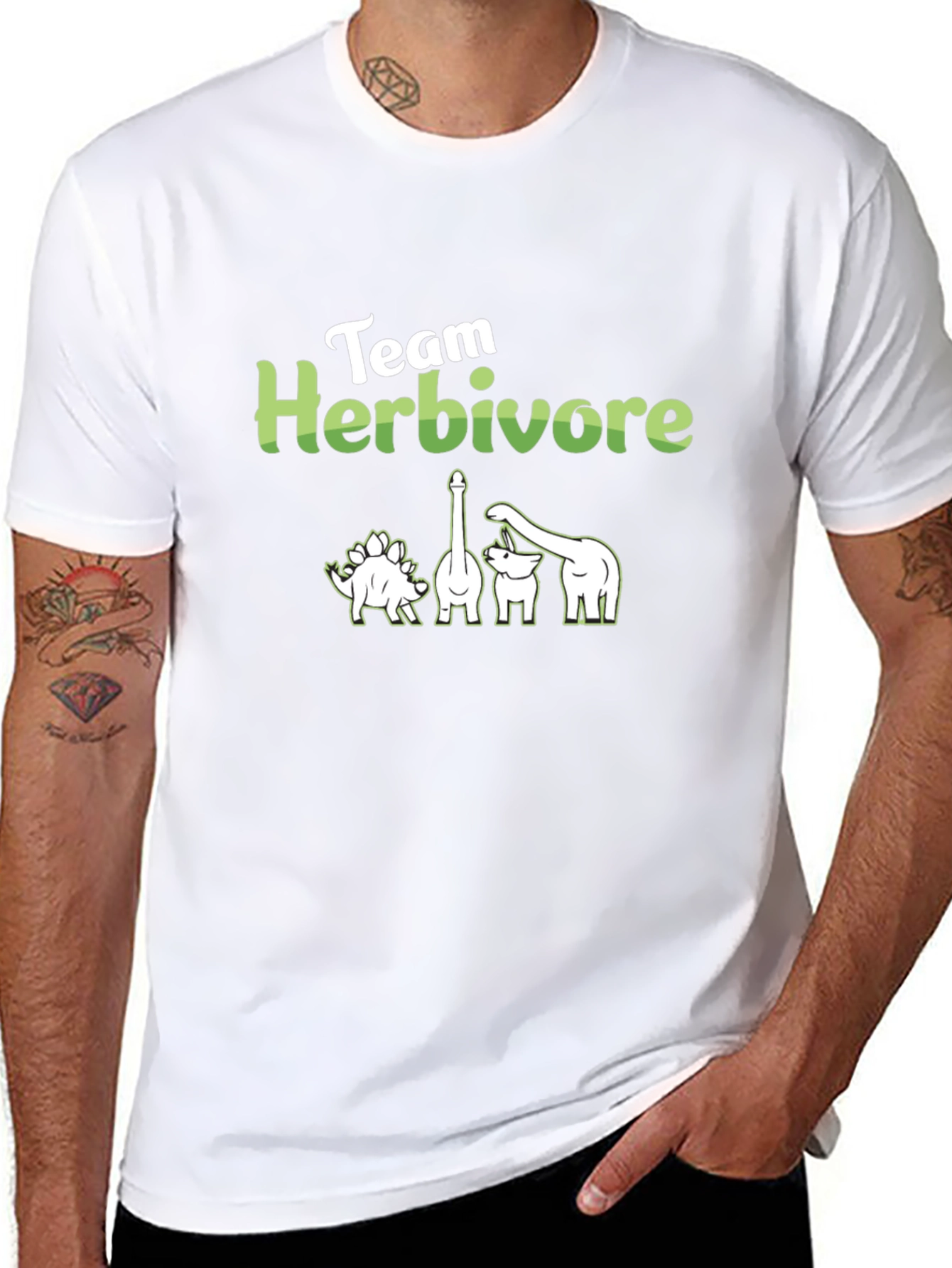 Team Herbivore Dinosaur Graphic T-Shirt