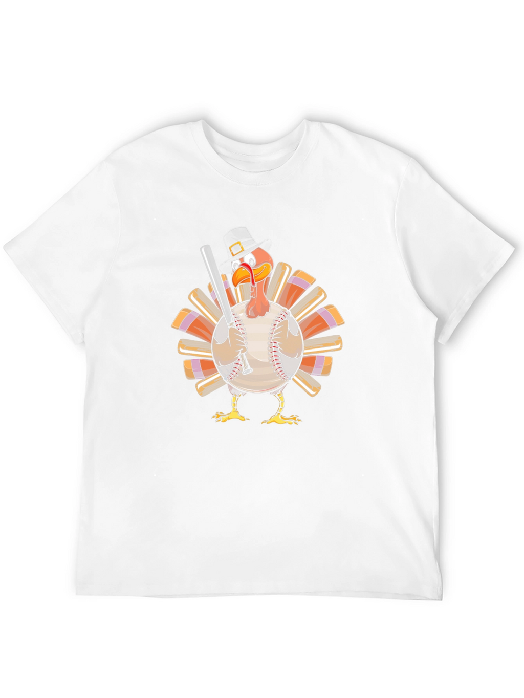 Thanksgiving Baseball Turkey Graphic Tee