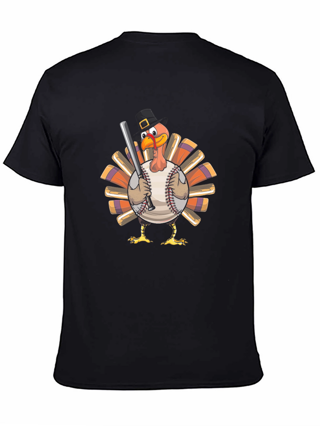 Thanksgiving Baseball Turkey Graphic Tee