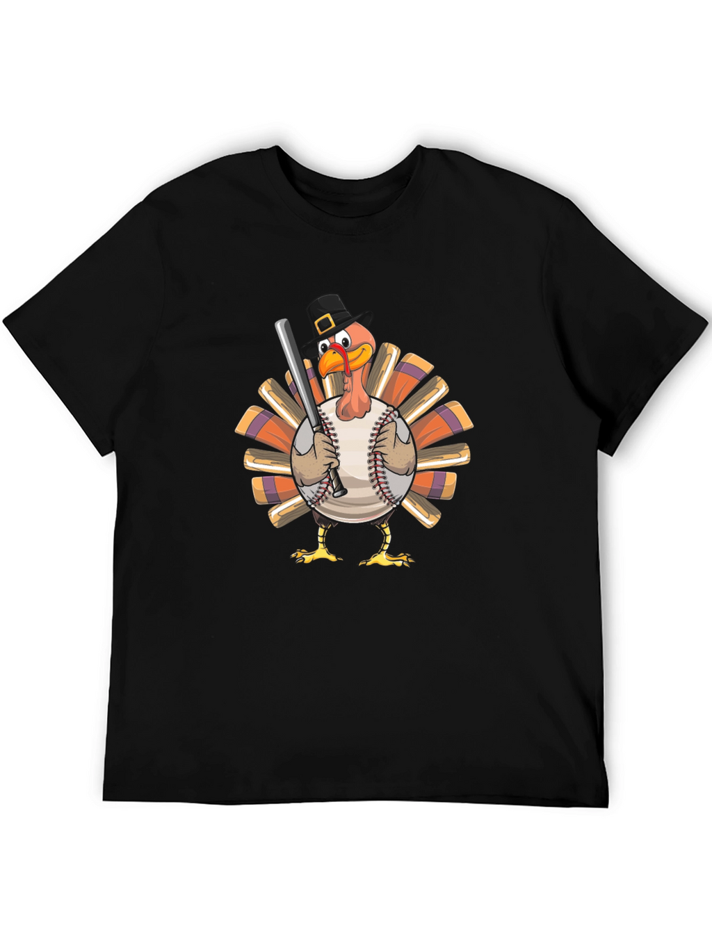 Thanksgiving Baseball Turkey Graphic Tee