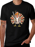 Thanksgiving Baseball Turkey Graphic Tee