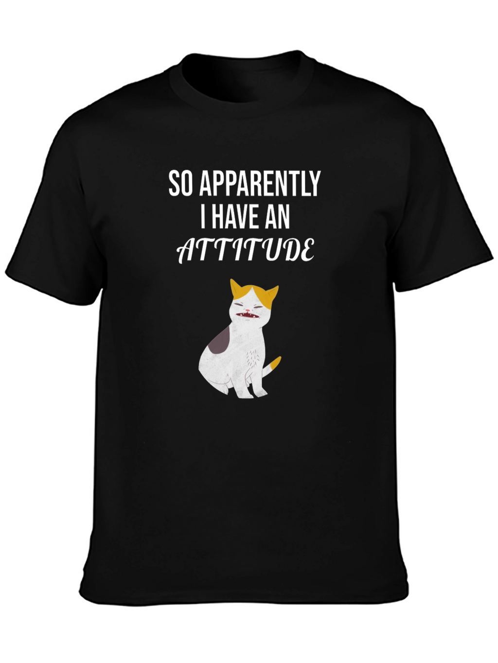 Attitude Cat Graphic Tee - Funny Novelty T-Shirt
