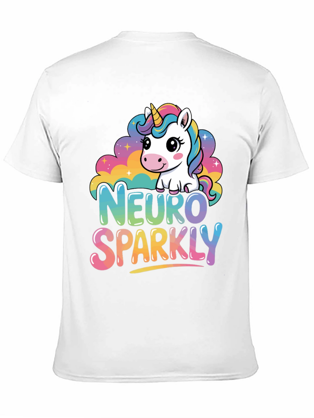 Neuro Sparkly Unicorn Graphic T-Shirt