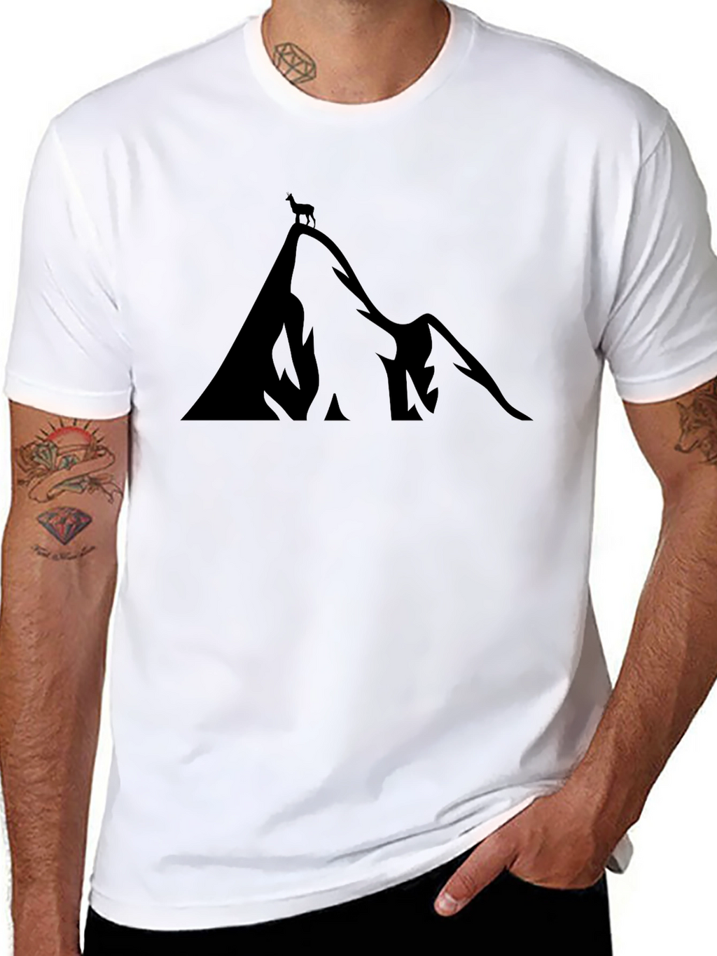Mountain Peak Silhouette T-Shirt - Unisex Black Tee