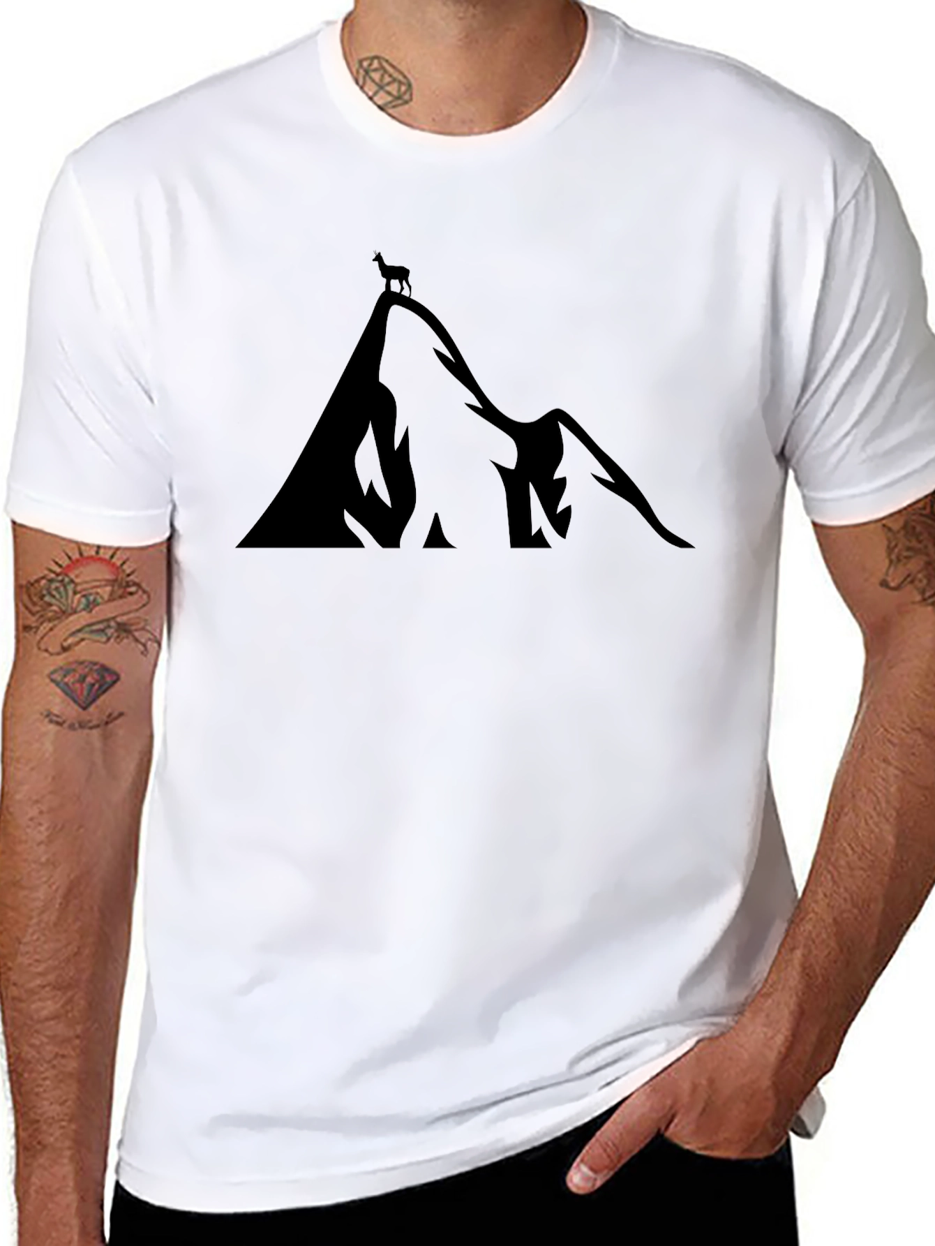 Mountain Peak Silhouette T-Shirt - Unisex Black Tee