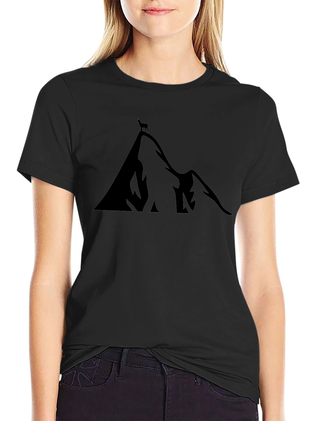 Mountain Peak Silhouette T-Shirt - Unisex Black Tee