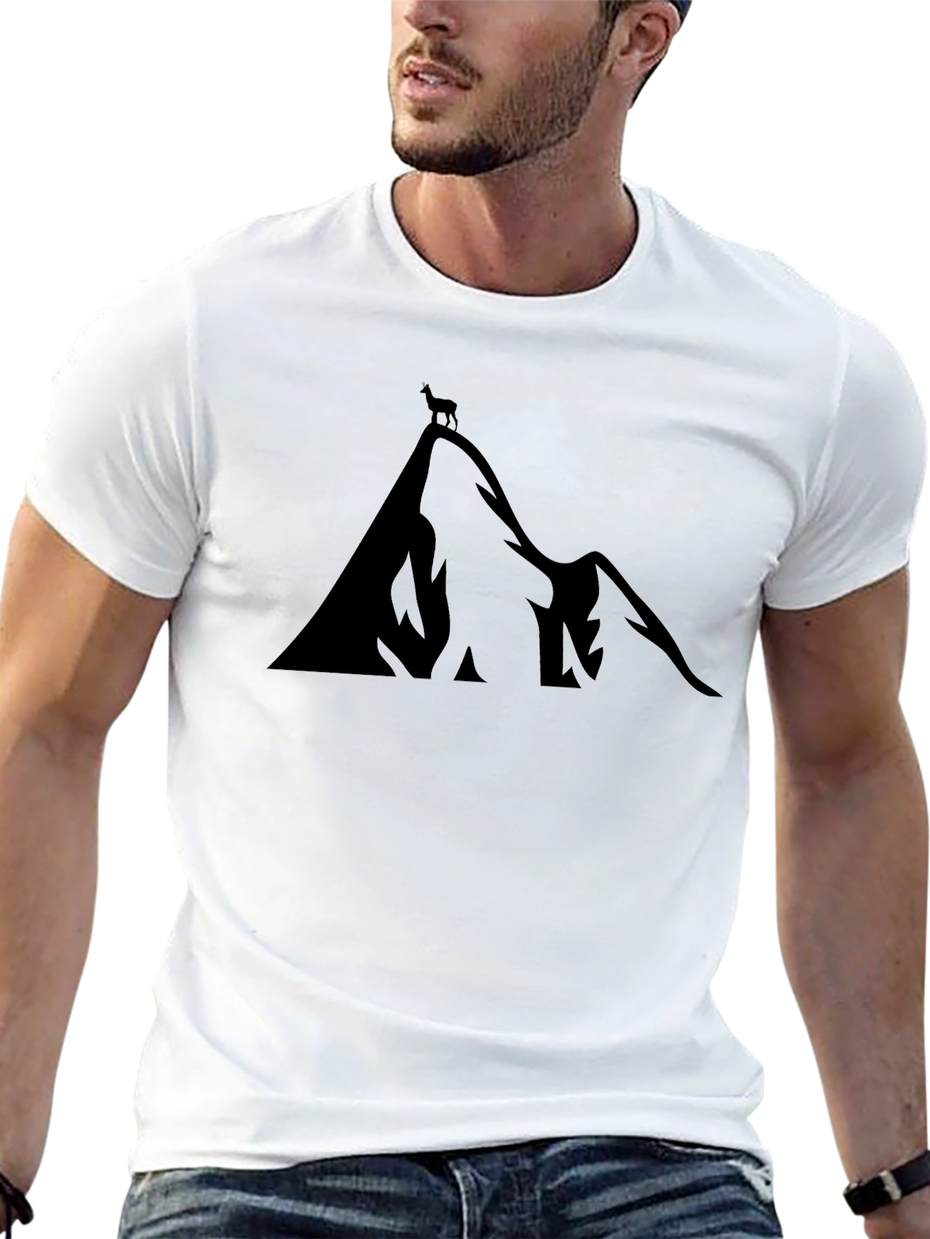 Mountain Peak Silhouette T-Shirt - Unisex Black Tee