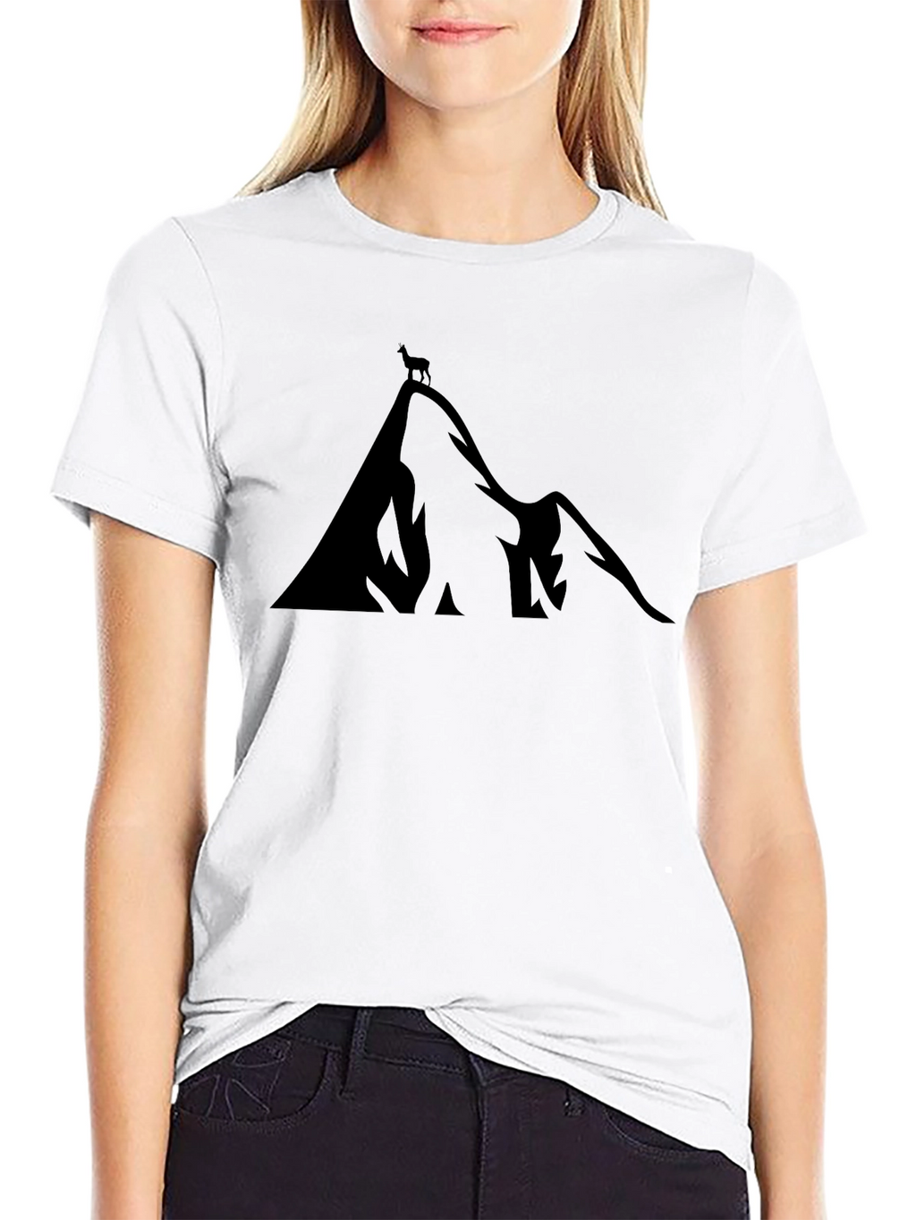 Mountain Peak Silhouette T-Shirt - Unisex Black Tee