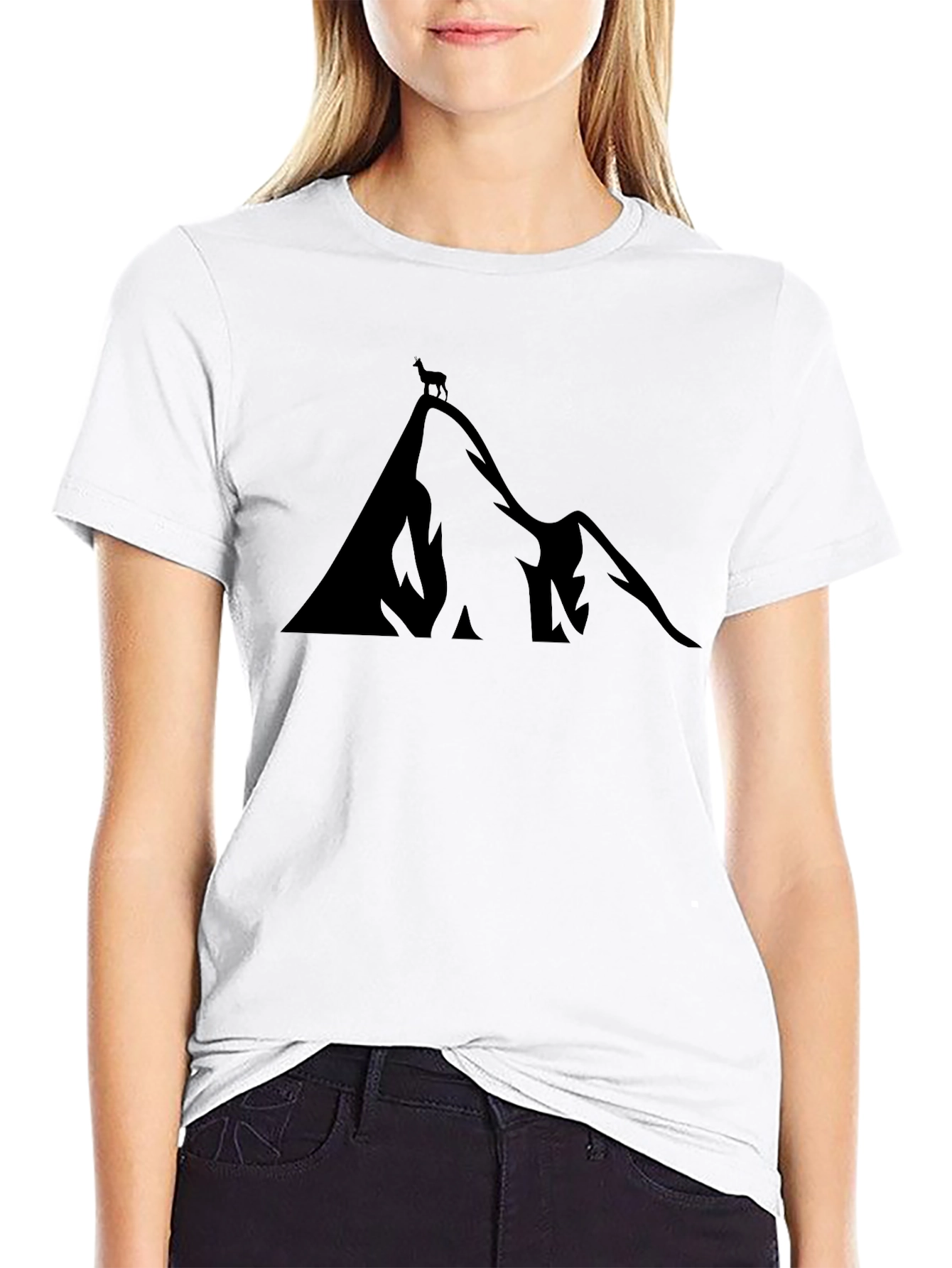 Mountain Peak Silhouette T-Shirt - Unisex Black Tee