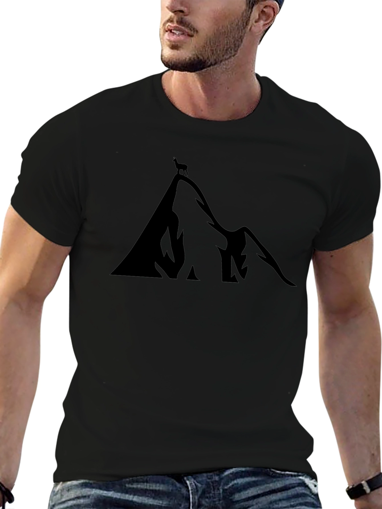 Mountain Peak Silhouette T-Shirt - Unisex Black Tee